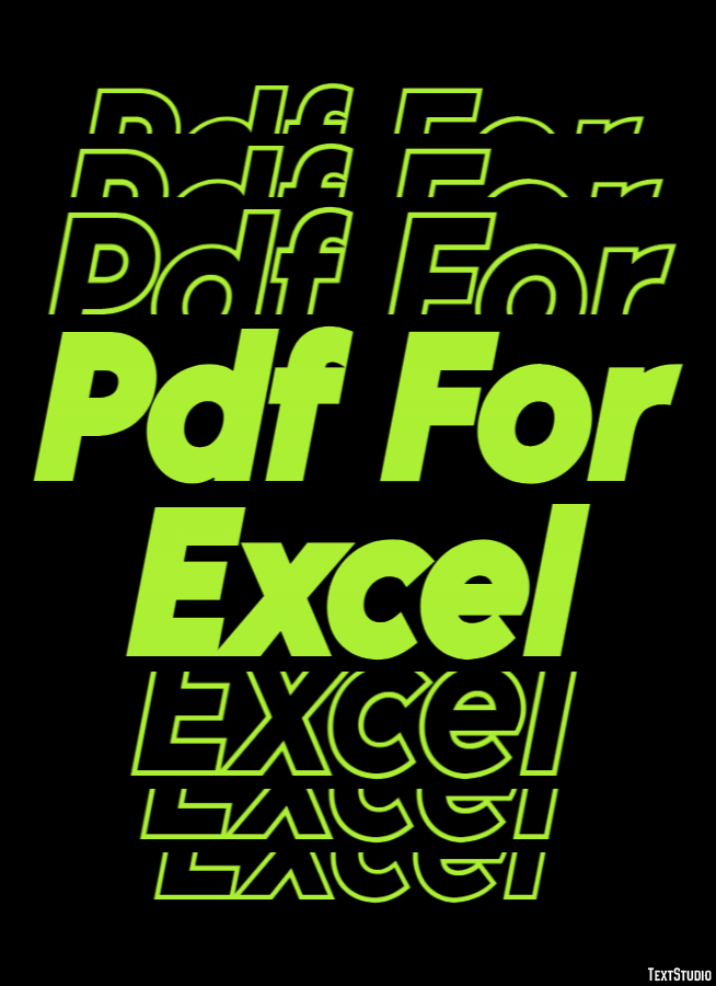 Pdf For Excel Effetto testo
