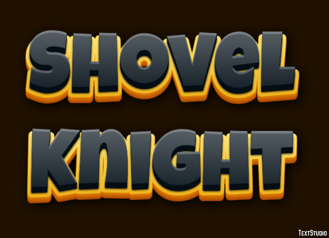 Shovel Knight Эффект текста