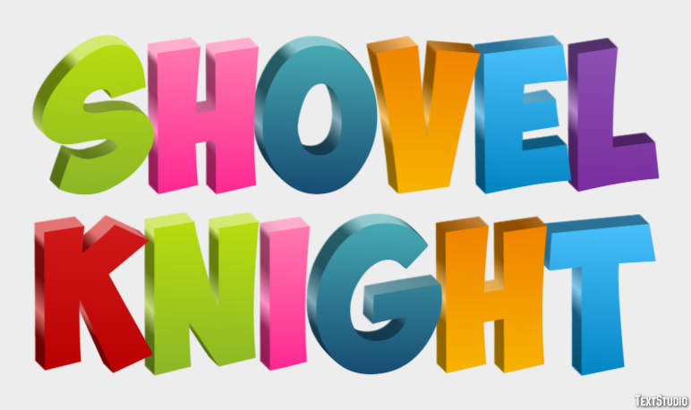 Shovel Knight Text Effect