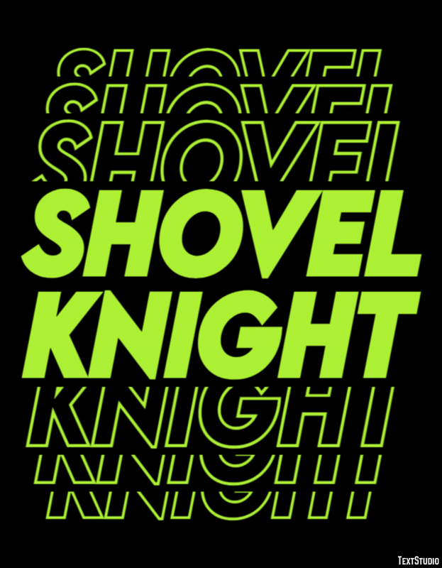 Shovel Knight Efecto de Texto