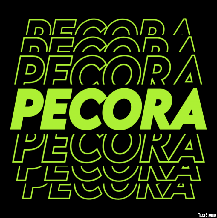 Pecora Effet de texte