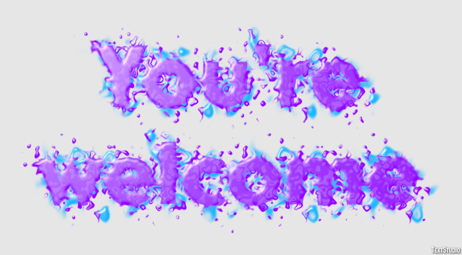 You're welcome Text Effect