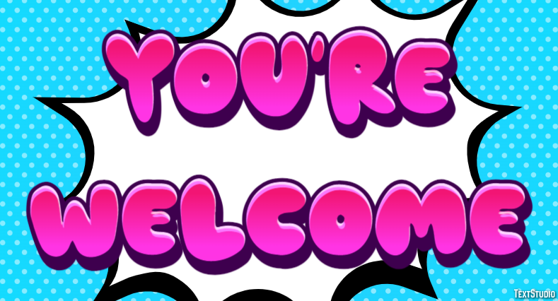 You're welcome Text Effect