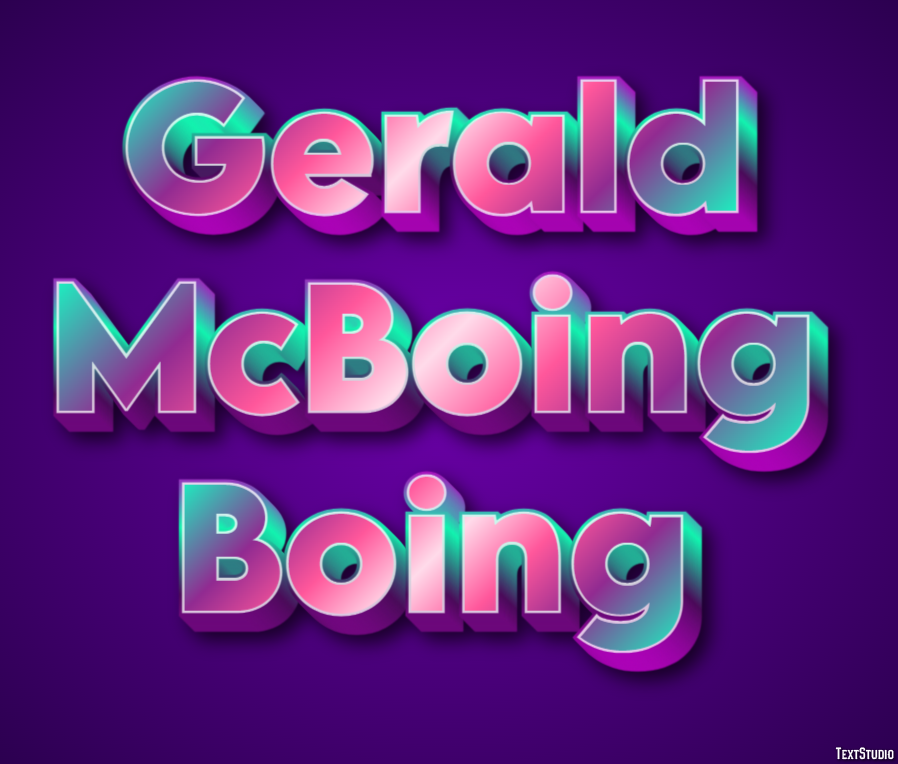 Gerald McBoing Boing Efeito de texto