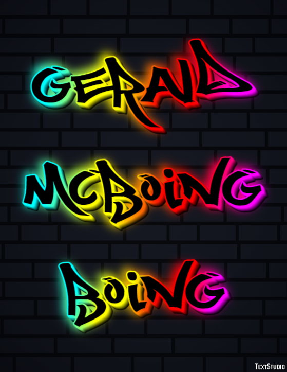 Gerald McBoing Boing Efeito de texto