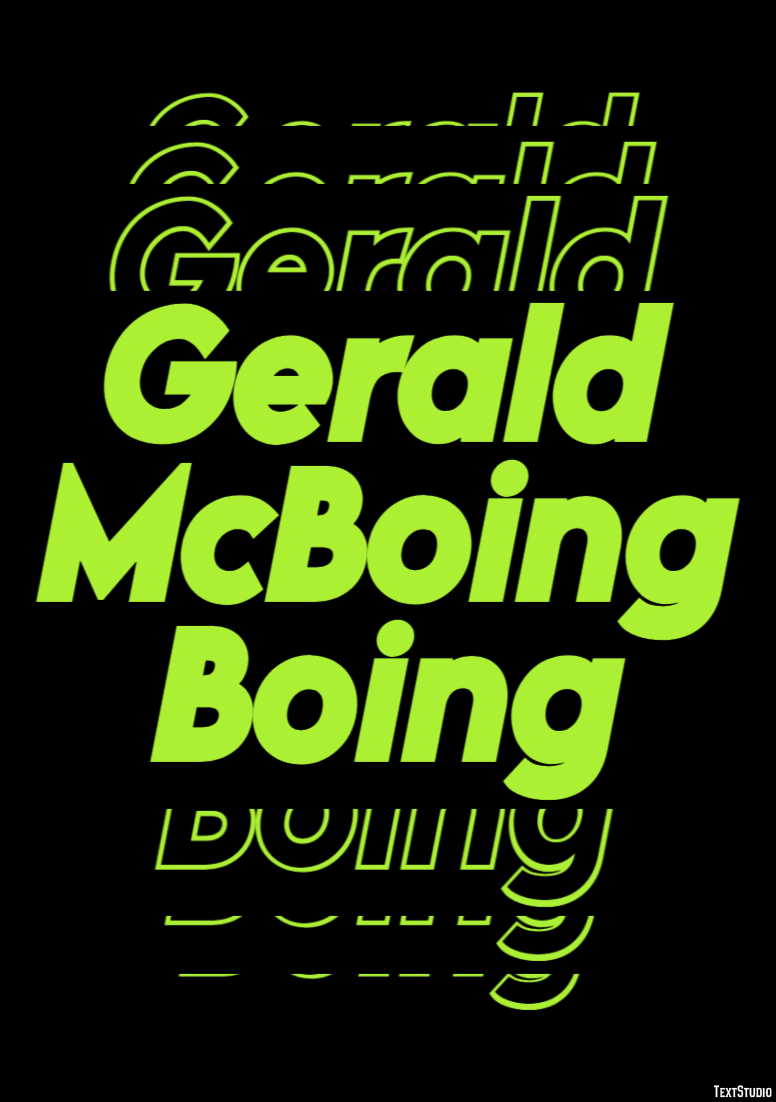 Gerald McBoing Boing Efekt tekstowy
