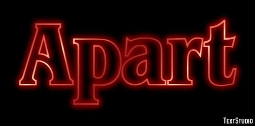 Apart Эффект текста