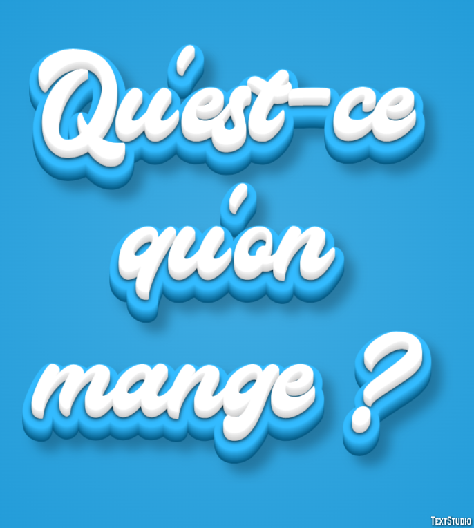 Qu'est-ce qu'on mange ? Effet de texte