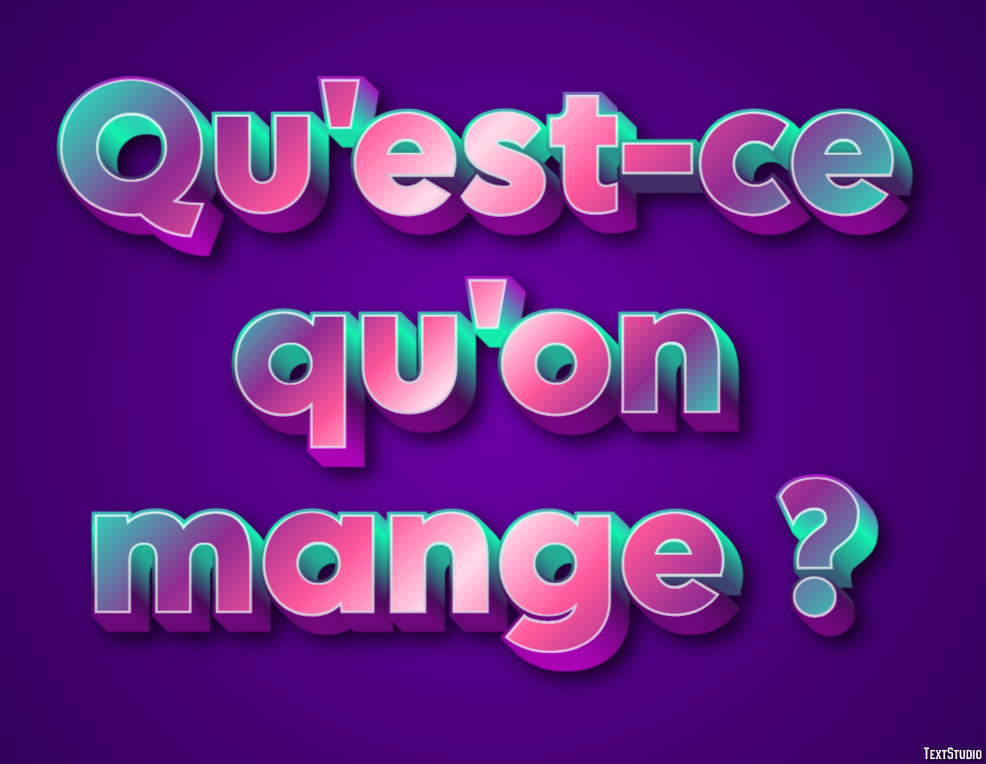 Qu'est-ce qu'on mange ? Effet de texte