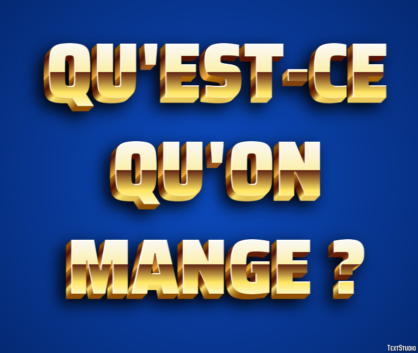 Qu'est-ce qu'on mange ? Effet de texte