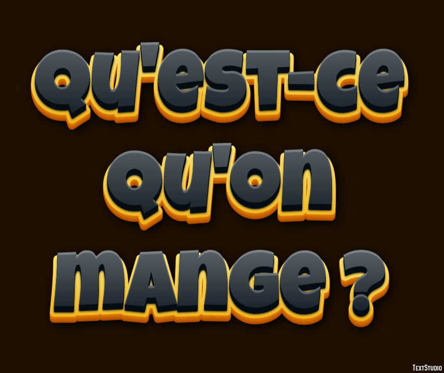 Qu'est-ce qu'on mange ? Effet de Texte