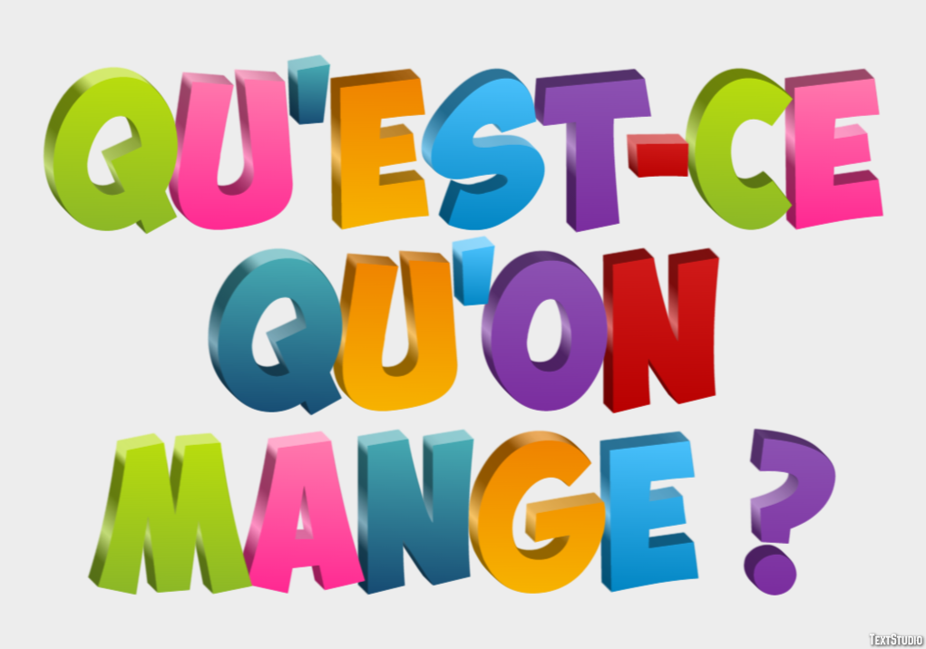 Qu'est-ce qu'on mange ? Effet de texte