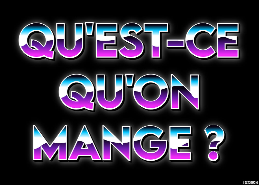 Qu'est-ce qu'on mange ? Effet de texte