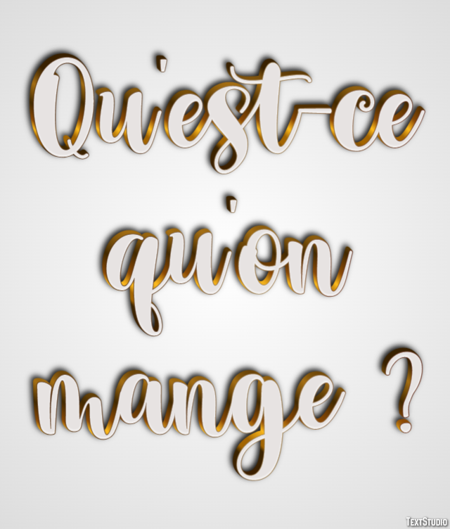 Qu'est-ce qu'on mange ? Effet de Texte