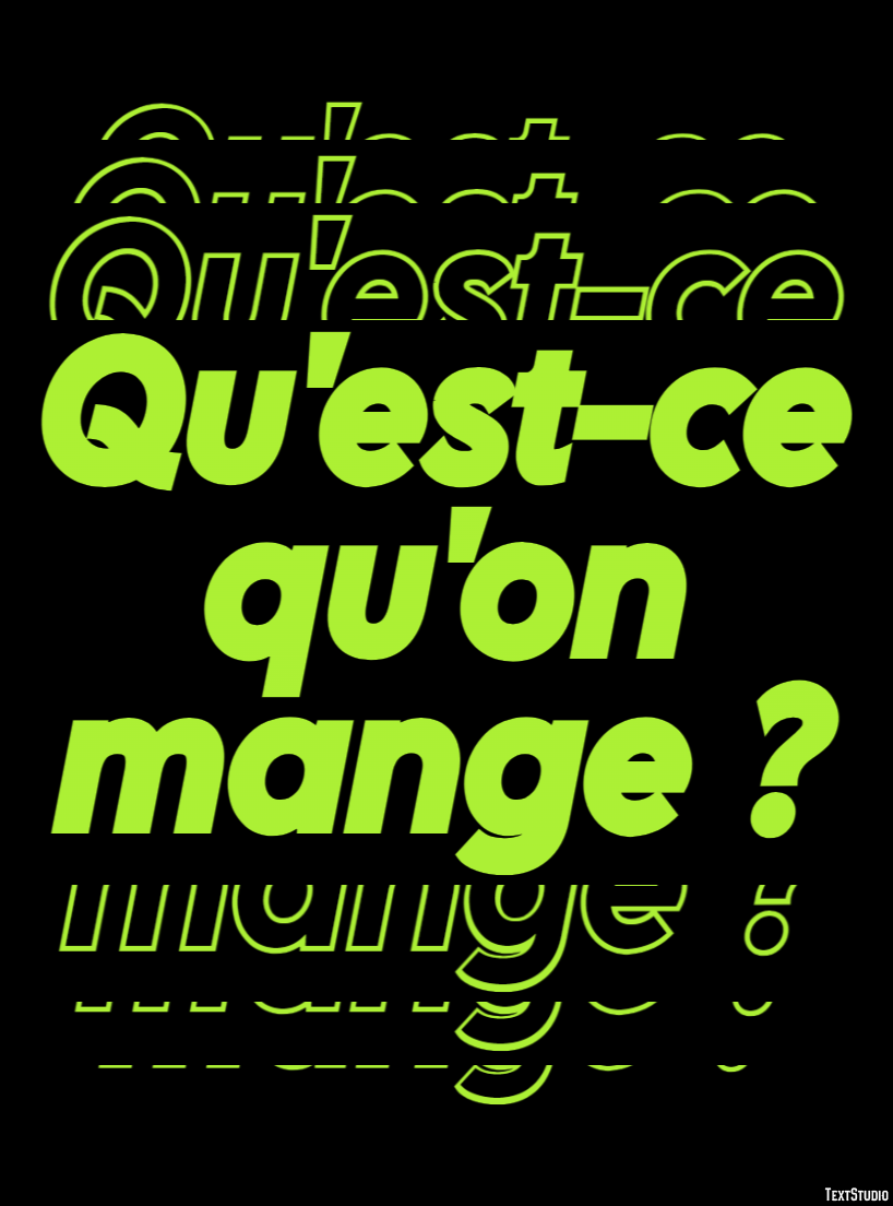 Qu'est-ce qu'on mange ? Effet de texte