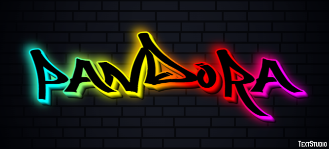 Pandora Text effect