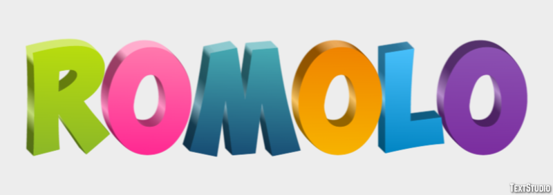 Romolo Effetto testo