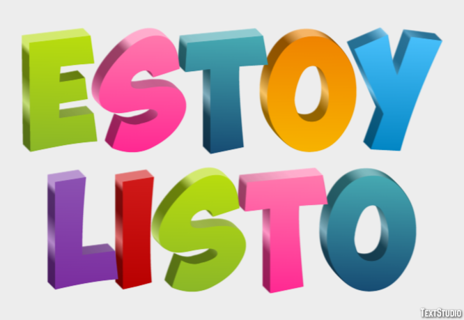 Estoy listo Efecto de Texto