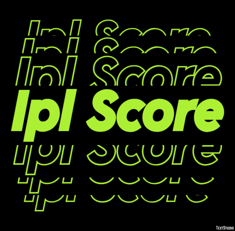 Ipl Score Efeito de texto