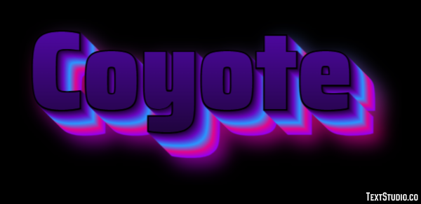 Coyote Tekst Effect