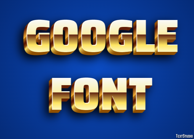 Google Font Efeito de texto