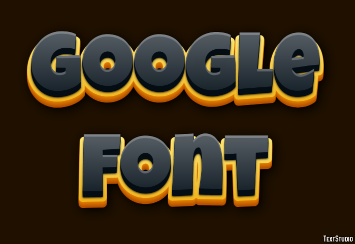 Google Font Efeito de texto