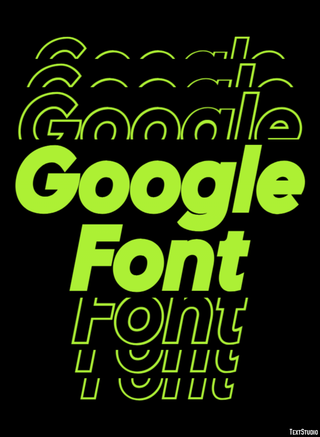 Google Font Efeito de texto