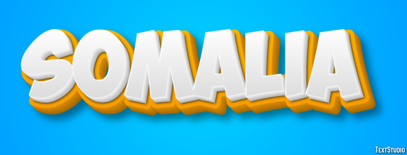 Somalia Text effect