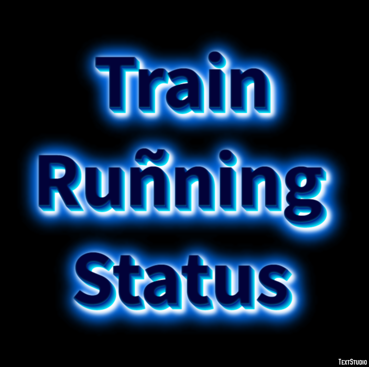 Train Ruñning Status Efecto de texto