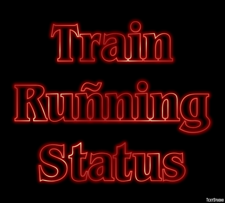 Train Ruñning Status Efecto de texto