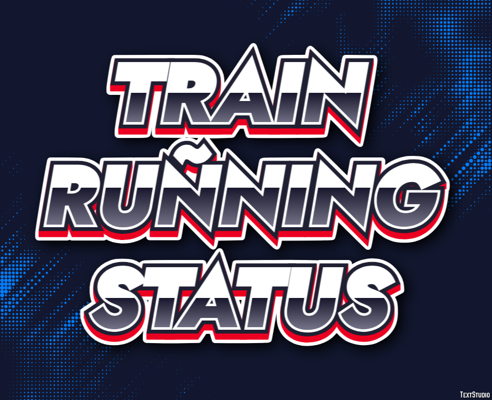 Train Ruñning Status Efecto de texto