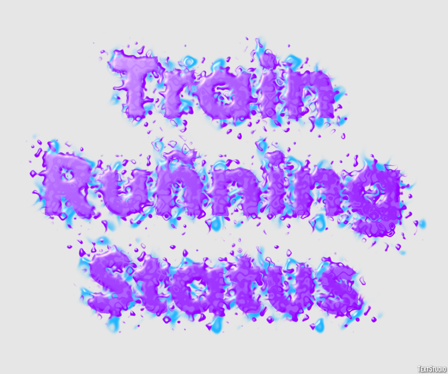 Train Ruñning Status Efecto de texto