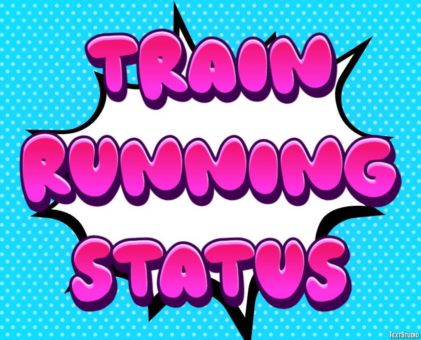 Train Ruñning Status Efecto de texto