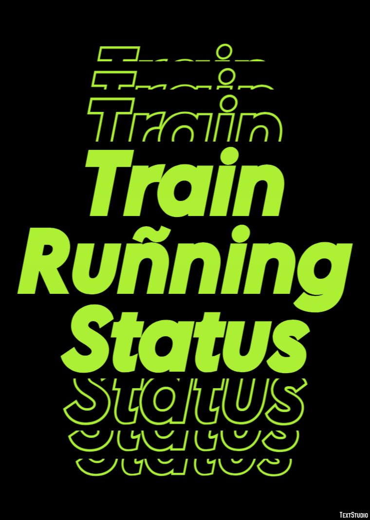 Train Ruñning Status Efecto de Texto