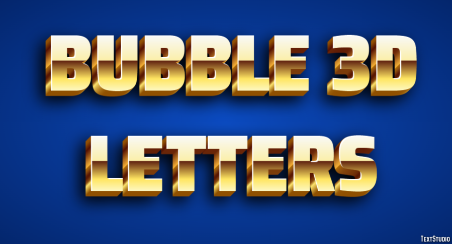 Bubble 3d Letters Effetto testo