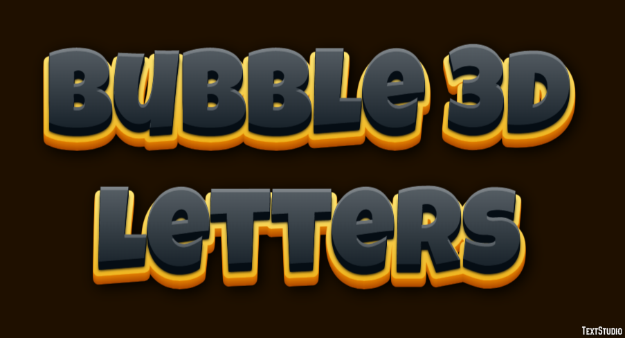 Bubble 3d Letters Effetto testo