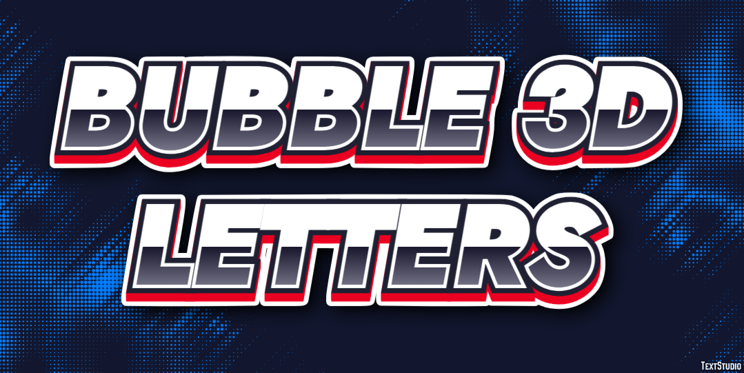 Bubble 3d Letters Effetto testo
