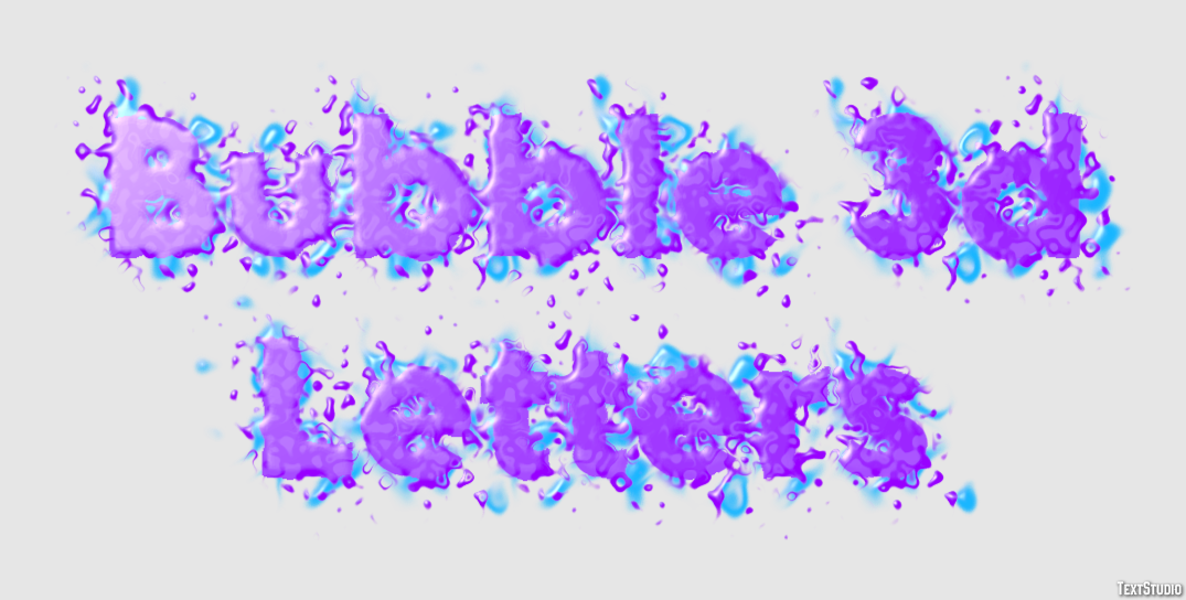 Bubble 3d Letters Effetto testo