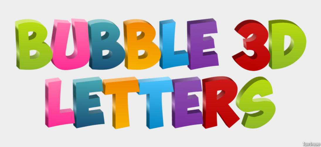 Bubble 3d Letters Effetto testo