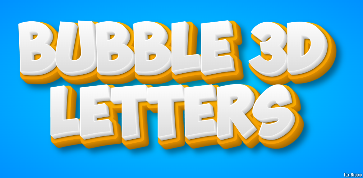 Bubble 3d Letters Effetto testo