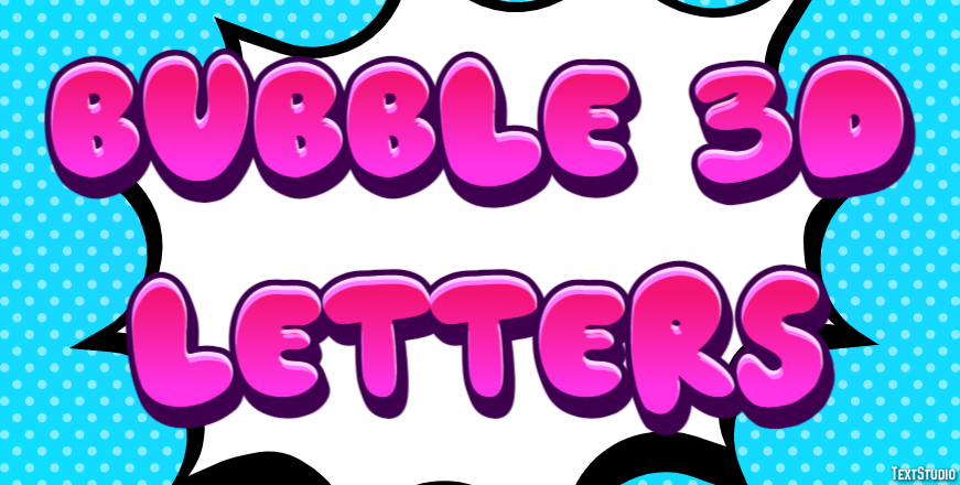Bubble 3d Letters Effetto testo