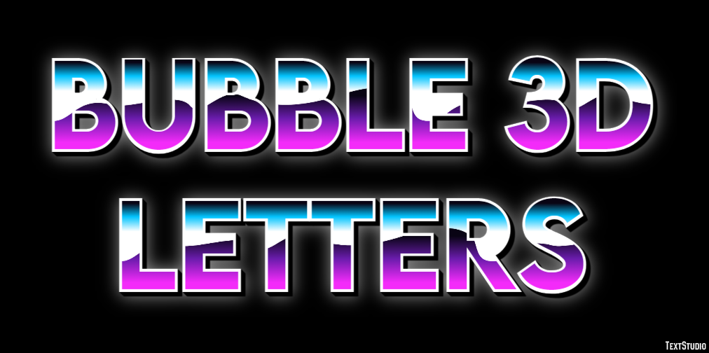 Bubble 3d Letters Effetto testo