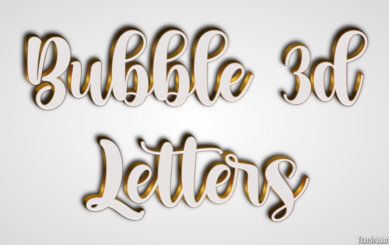 Bubble 3d Letters Effetto testo