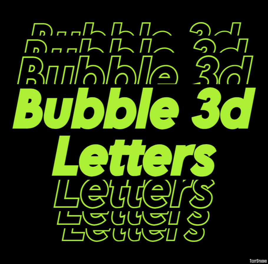Bubble 3d Letters Effetto testo