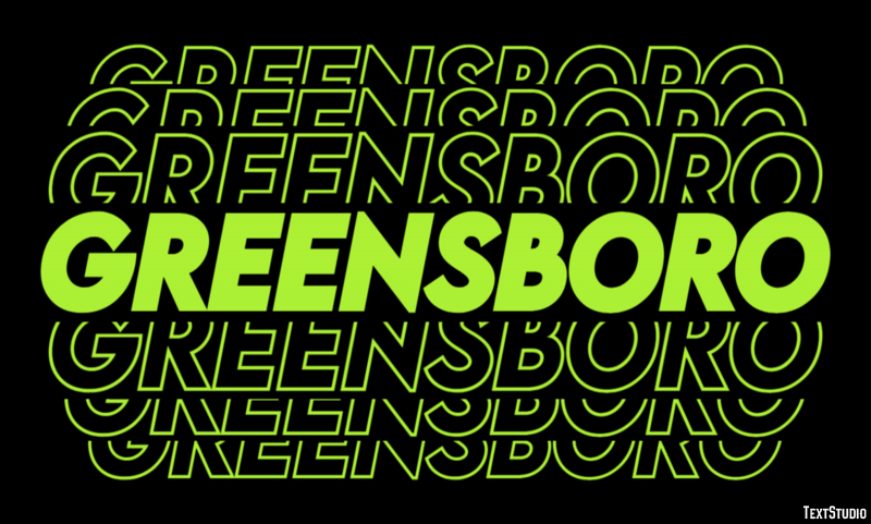 Greensboro Efekt tekstowy