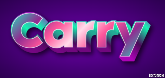 Carry Text Effect