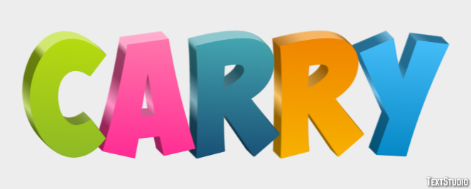 Carry Text effect
