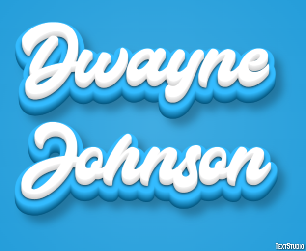 Dwayne Johnson Text Effect