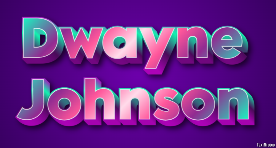 Dwayne Johnson Text Effect