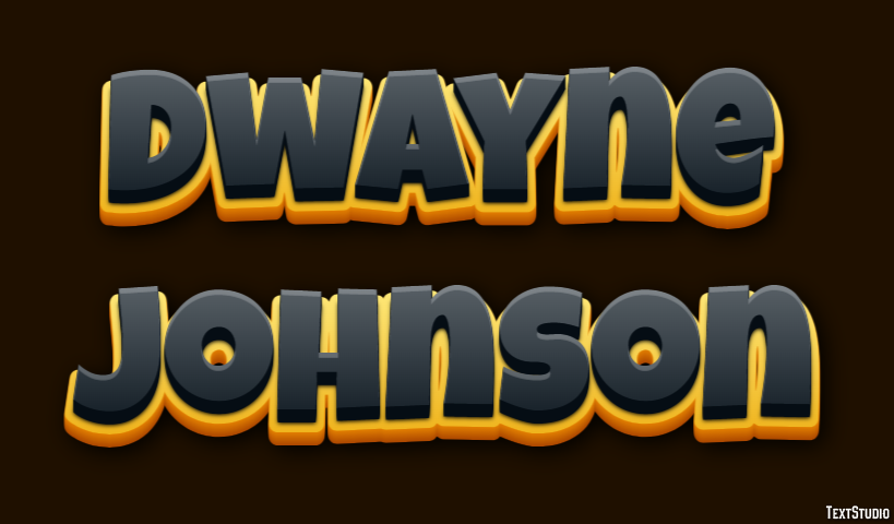 Dwayne Johnson Efeito de texto